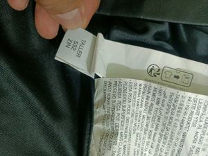 Zara Large Black Faux Leather Halter Dress