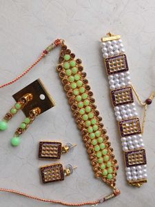 Exquisite Pearl & Kundan Jewellery Set