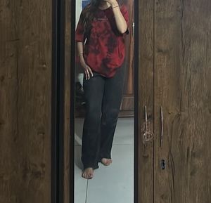 Black off duty Wide Leg Jeans