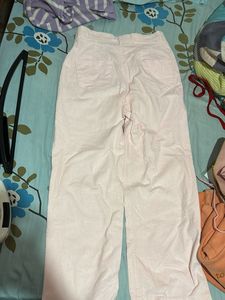 Light Pink Corduroy Wide-Leg Pants