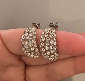 Sparkling Crystal Hoop Earrings