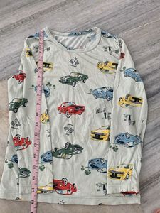 Cute Car Print Long Sleeve Shirt