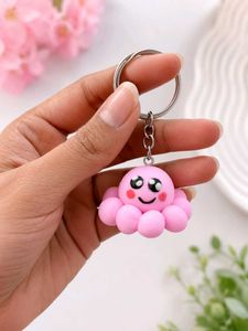 handmade Cute Pink Octopus Keychain
