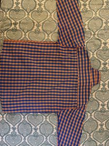 Blue &amp; Orange Checkered Summer Shirt