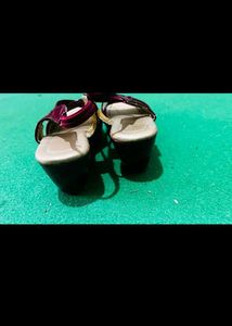Stylish Burgundy Wedge Sandals 5.5 - 7.5 years old