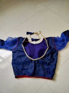 Elegant Blue Embroidered lehnga blouse
