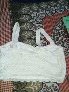 White Embroidered tank top