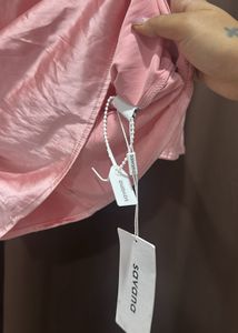 Satin Pink Mini Dress