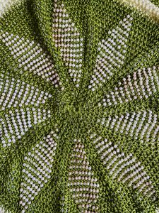 Knitted Beaded Dishcloth/Pooja Thali Cover