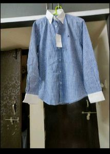 NEW BROOKS BROTHERS CONTRAST COLLOR LINEN Shirt