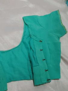 Elegant Teal Saree with blouse