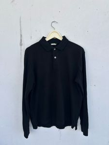 Classic Black Long Sleeve Polo Shirt