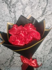 Red Ribbon Flower Bouquet