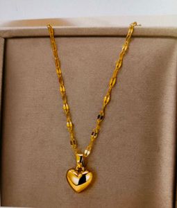 Gold Heart Pendant Necklace