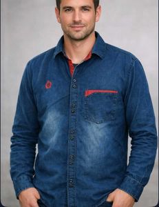 Men's Blue Denim Shirt