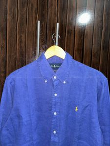 Ralph Lauren Men's Blue Button-Up Shirt