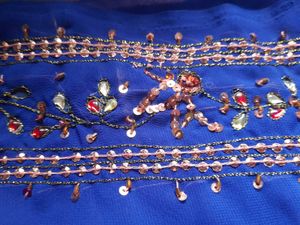 Royal Blue Heavy Sequins Party Wear on o