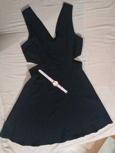 ZARA Chic Black Cutout Mini Dress