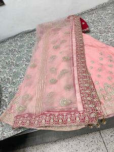 Exquisite Red &amp; Pink Bridal sarara Set