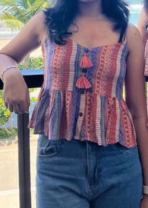 Boho Peplum Top