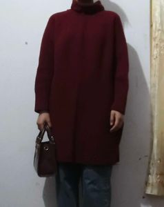 Burgundy Turtleneck Sweater