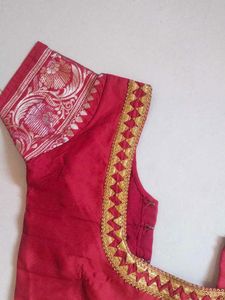 Elegant Red Embroidered Blouse