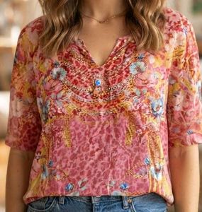 Vibrant Floral Print Kurta