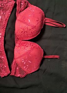 Red Lace Bra and Panty Set
