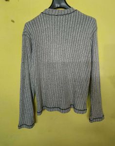 Ribbed Mock Neck Long Sleeve Top