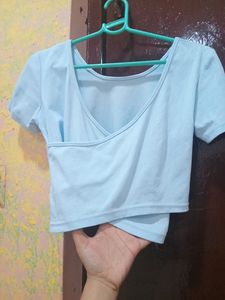 Powder Blue Wrap Up Top 💙