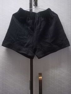 Cozy Black Textured Shorts