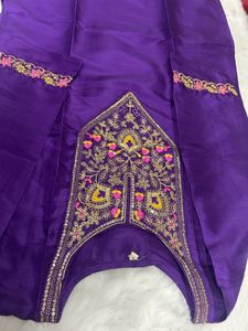 Purple Embroidered Kurta Set