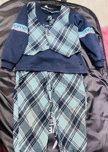 Boys Plaid Outfit Set