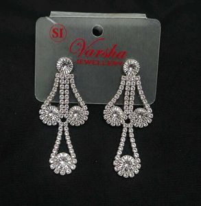 Sparkling Drop Stone Earrings
