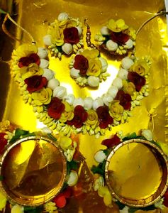 Haldi/Mehendi/Wedding Floral Jewellery Set