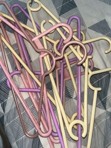 Set of Pastel Colored Clothes Hangers