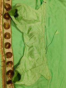 Elegant Green Saree with Blouse