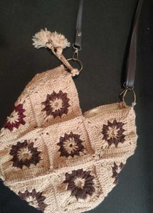 Boho Crochet Hobo Bag