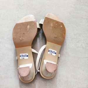 Beaded Strap Heel Sandals
