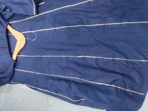 Elegant Navy Blue Kurta Pant Set