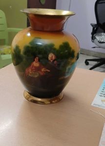 Brass vase- painted