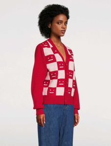 Acne Studios Red Face Cardigan
