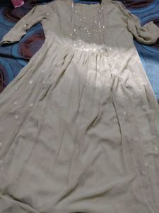 Elegant Pastel Gown with Sequins