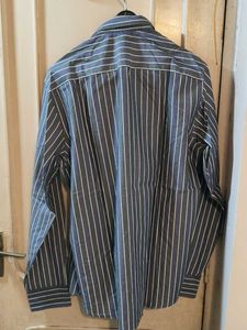 Benetton Men's Striped Dress Shirt