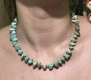 Turquoise Stone Beaded Necklace