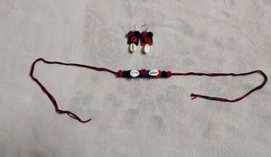 Boho Shell Choker Necklace &amp; Earrings Set