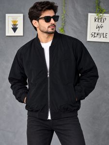 Stylish Black Bomber Jacket