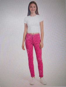 Pink Patterned Jeans - New with Tag