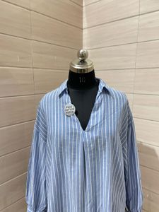 H&amp;M Oversized Striped  Blouse