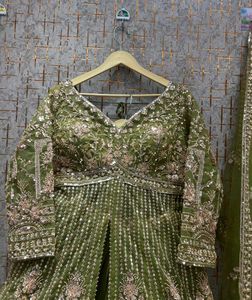 Stunning Olive Green Lehenga Choli